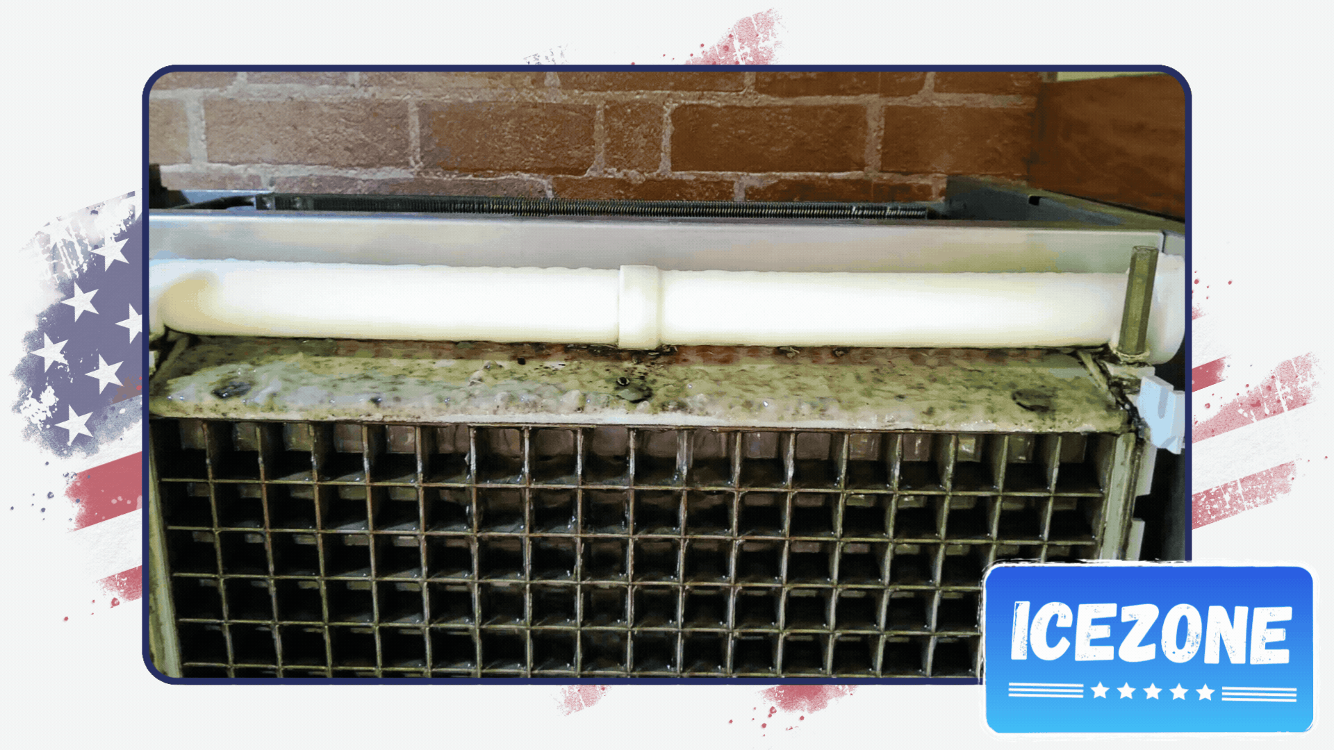 Commercial ice machine before and after Icezone hygiene treatment