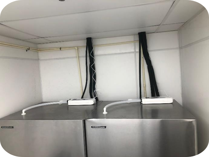 Icezone unit installed inside commercial restaurant ice machine