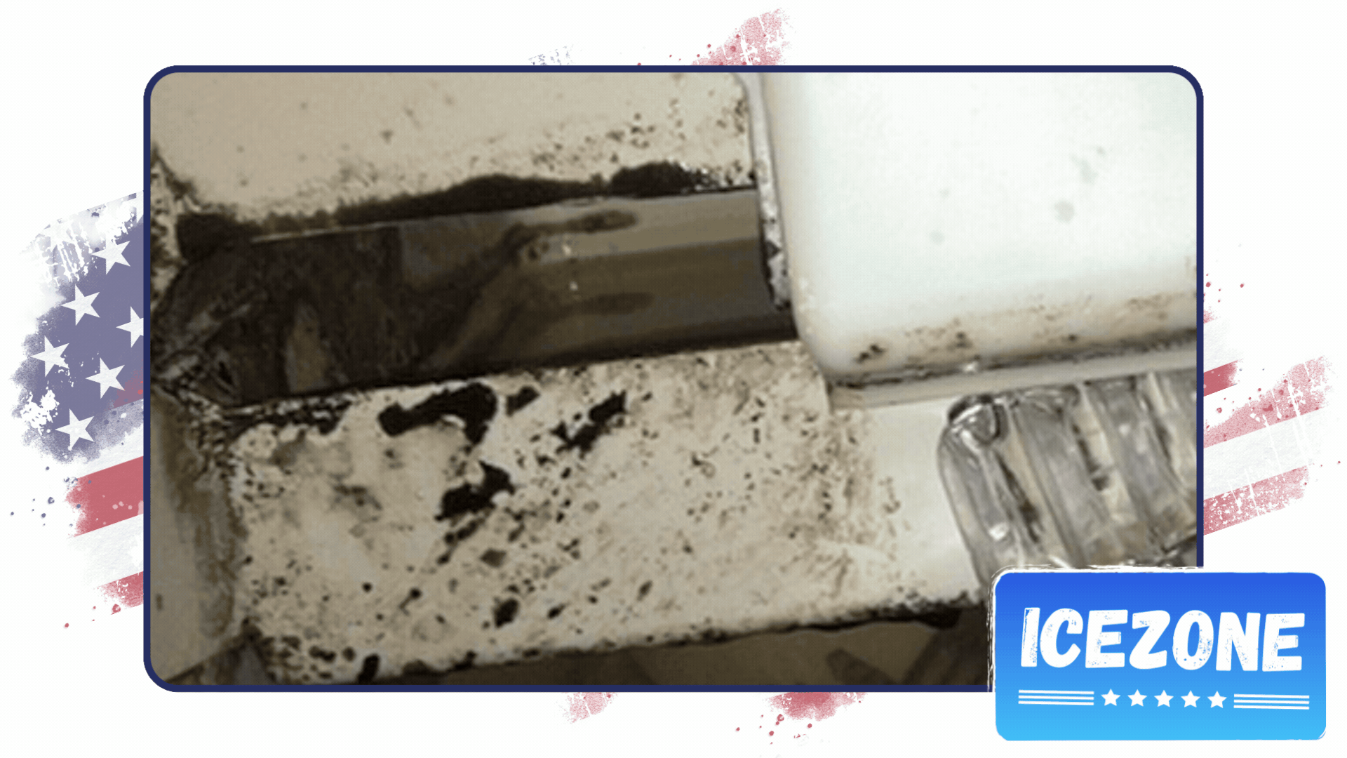 Commercial ice machine before and after Icezone hygiene treatment